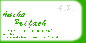 aniko prifach business card